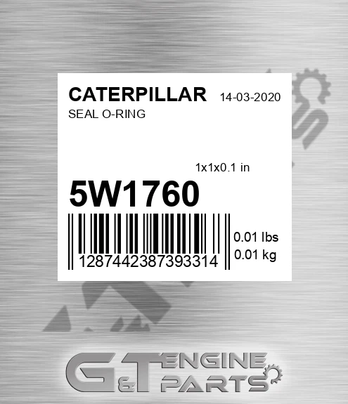 5W-1760 Seal O-ring for CATERPILLAR