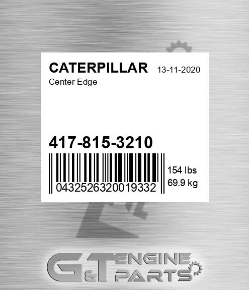 417-815-3210 Center Edge for CATERPILLAR