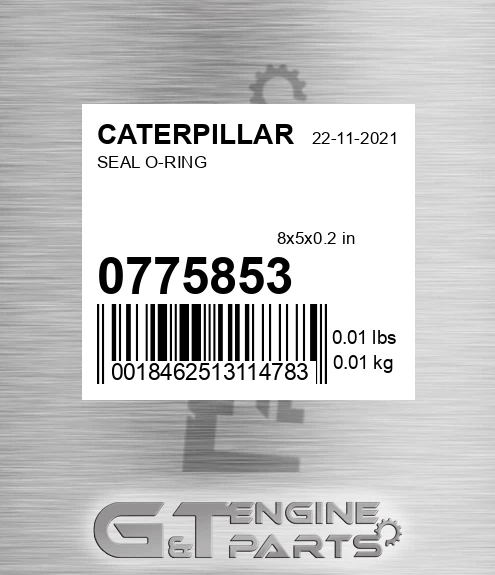077-5853 Seal O-ring for CATERPILLAR
