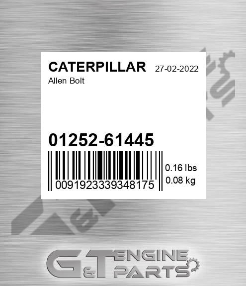 01252-61445 Allen Bolt for CATERPILLAR