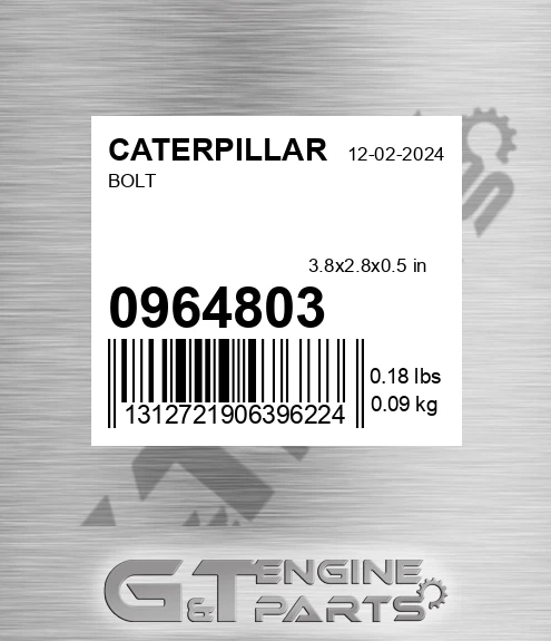 096-4803 Bolt for CATERPILLAR