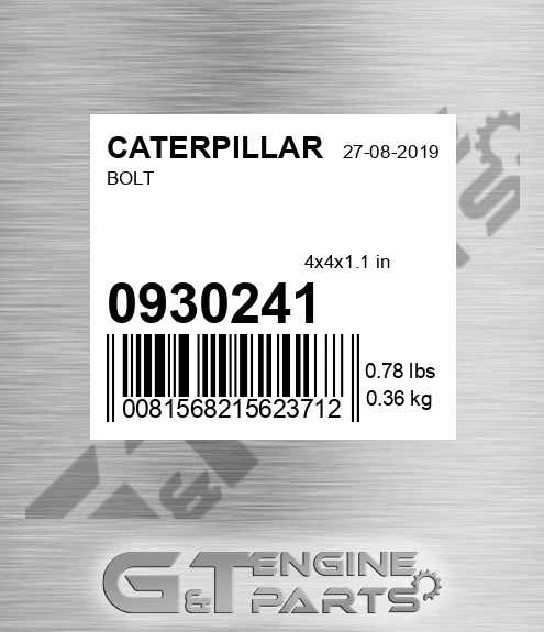 093-0241 Bolt for CATERPILLAR