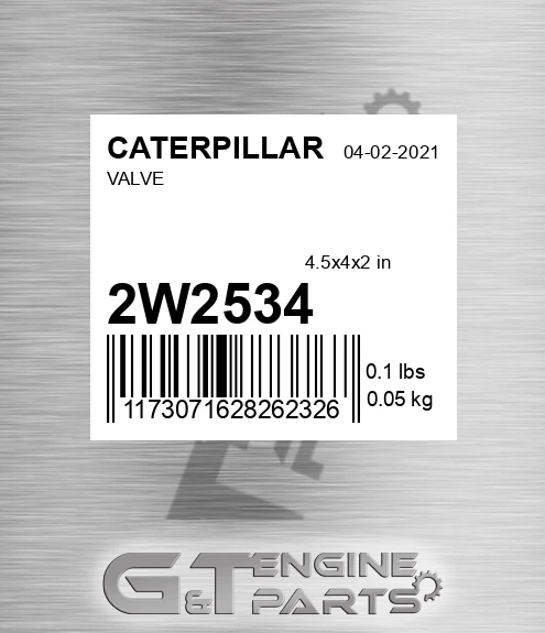 2W-2534 Valve for CATERPILLAR