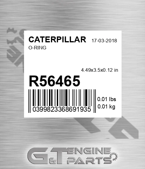 R56465 O-ring for CATERPILLAR