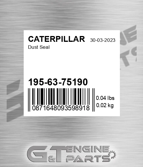 195-63-75190 Dust Seal for CATERPILLAR