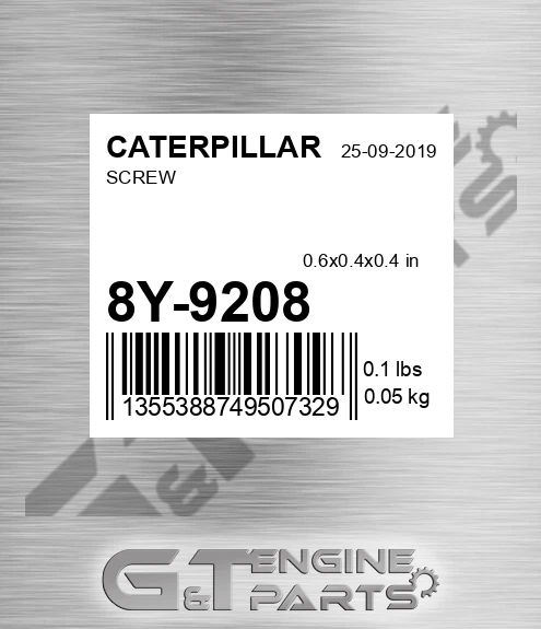 8Y-9208 Screw for CATERPILLAR