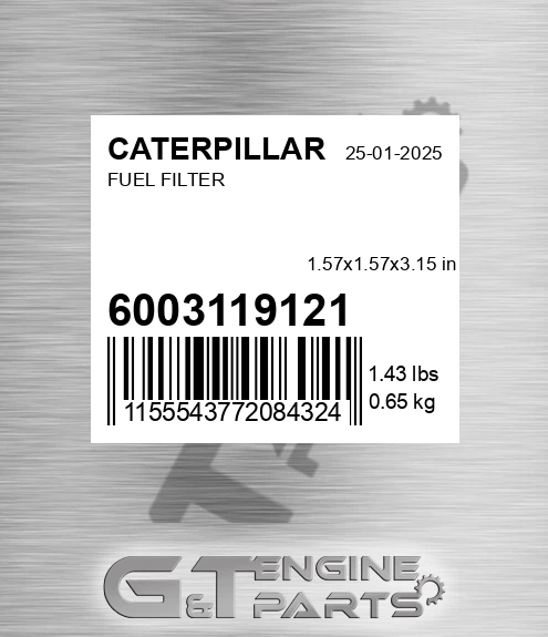 6003119121 Fuel Filter for CATERPILLAR