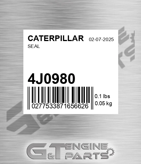 4J0980 Seal for CATERPILLAR