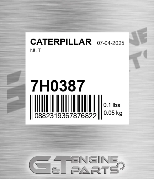 7H-0387 Nut for CATERPILLAR