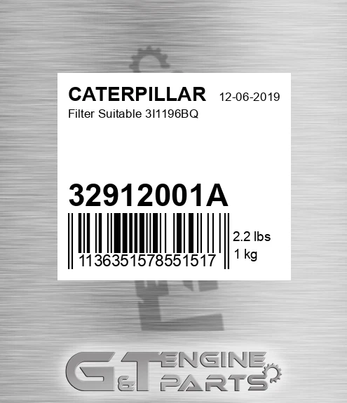 32912001A Filter Suitable 3i1196bq