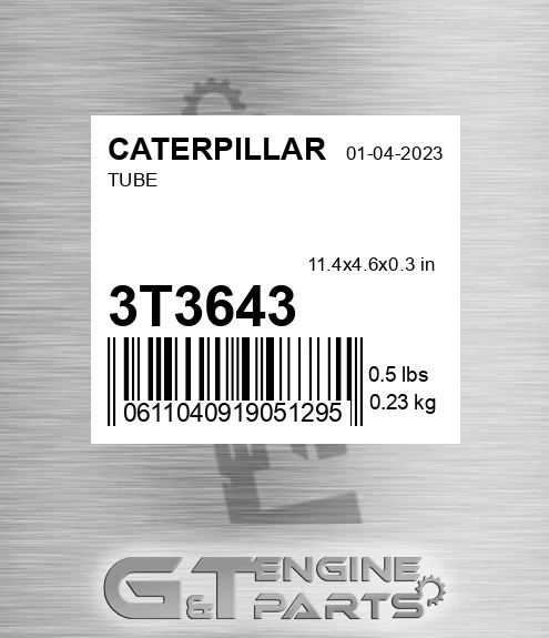 3T3643 Tube for CATERPILLAR
