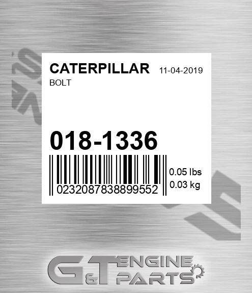 018-1336 Bolt for CATERPILLAR