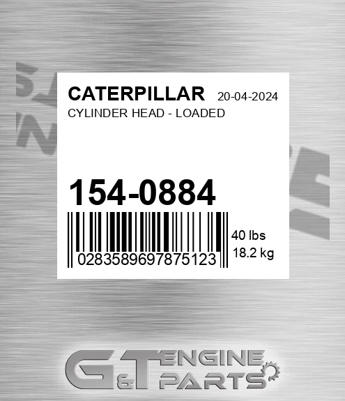 154-0884 Cylinder Head - Loaded for CATERPILLAR
