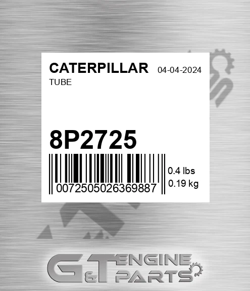 8P2725 Tube for CATERPILLAR