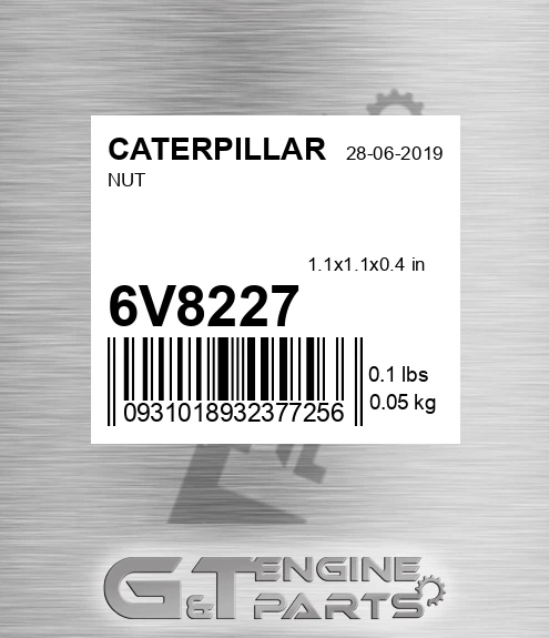 6V-8227 Nut