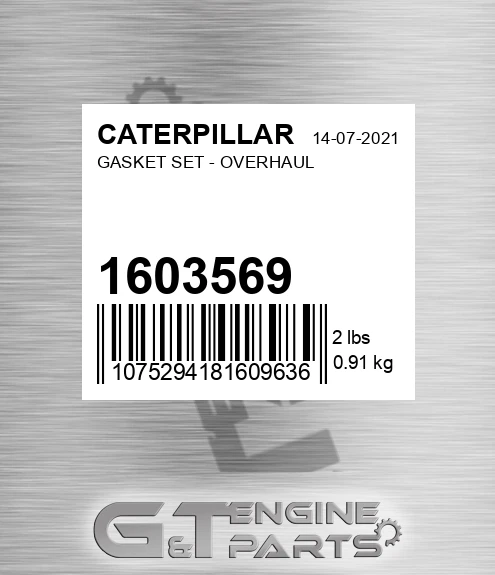 160-3569 Gasket Set - Overhaul for CATERPILLAR