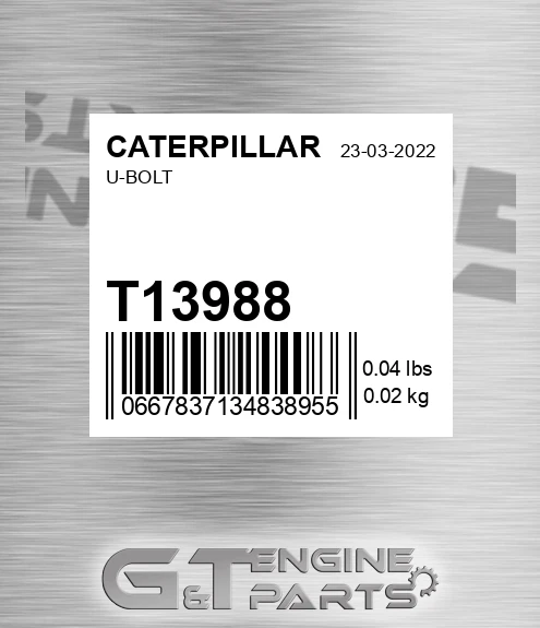 T13988 U-bolt for CATERPILLAR
