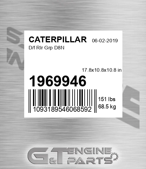 196-9946 D/f Rlr Grp D8n for CATERPILLAR