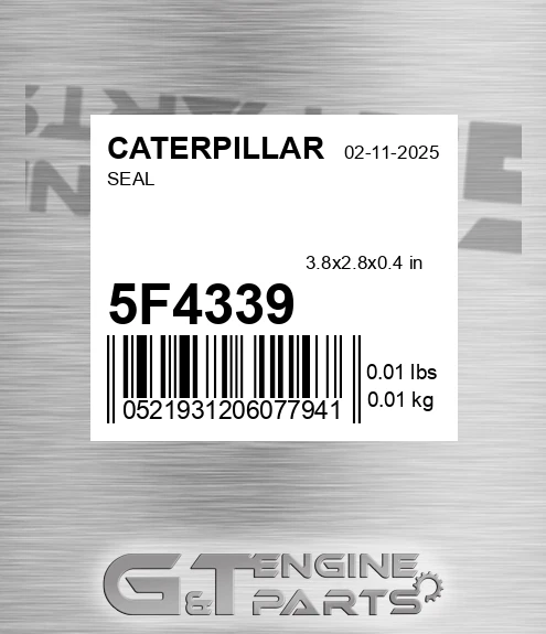 5F4339 Seal for CATERPILLAR