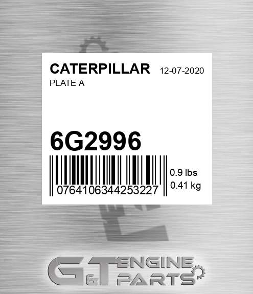 6G2996 Plate A