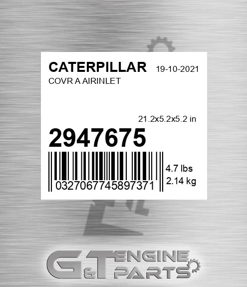 294-7675 Covr A Airinlet for CATERPILLAR