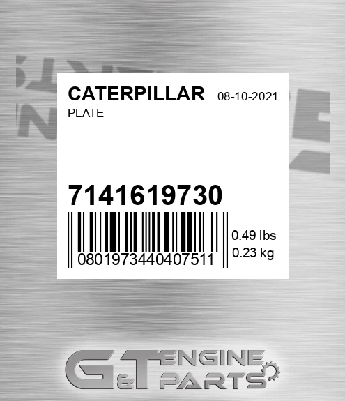 7141619730 Plate