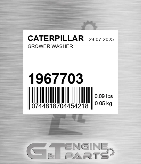 196-7703 Grower Washer for CATERPILLAR