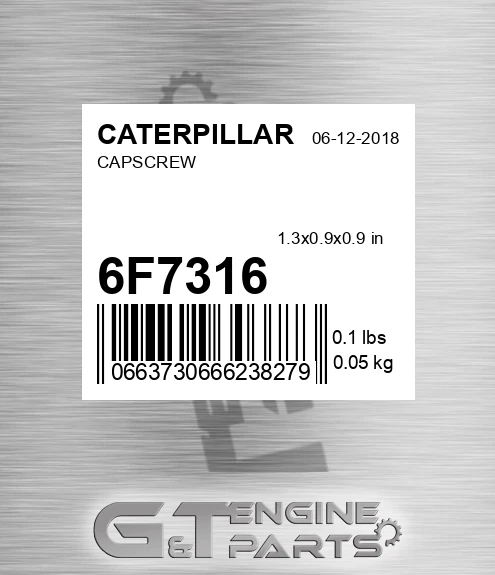 6F7316 Capscrew