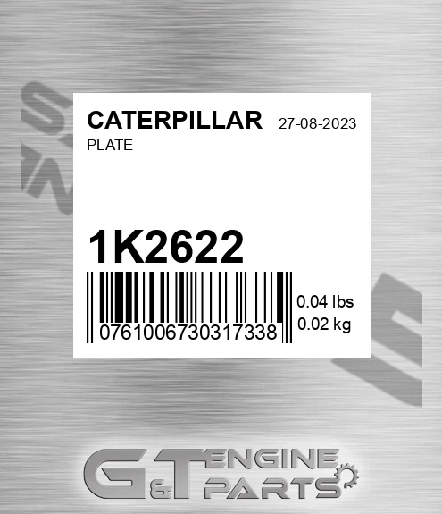 1K2622 Plate for CATERPILLAR