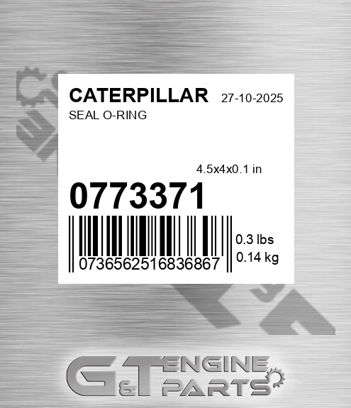077-3371 Seal O-ring for CATERPILLAR