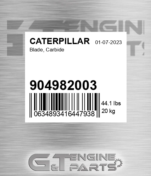 904982003 Blade, Carbide