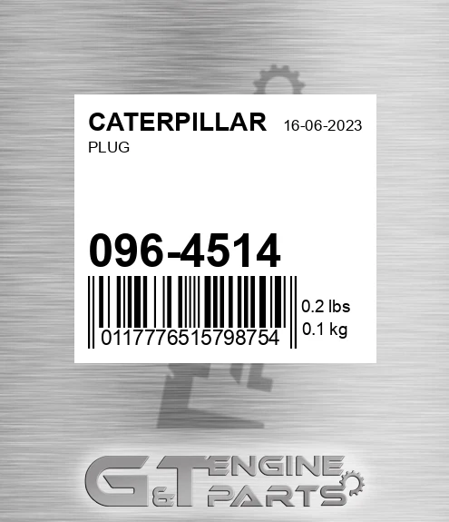 096-4514 CATERPILLAR Plug
