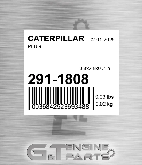 291-1808 Plug for CATERPILLAR