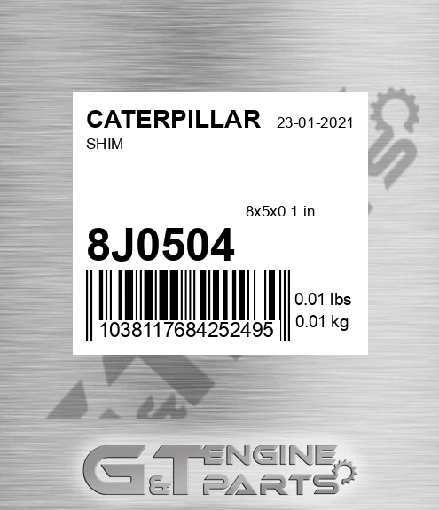 8J-0504 Shim for CATERPILLAR