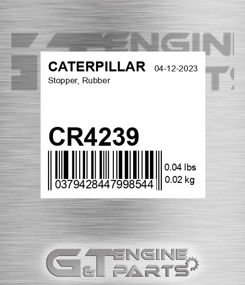 CR4239 CATERPILLAR Stopper, Rubber