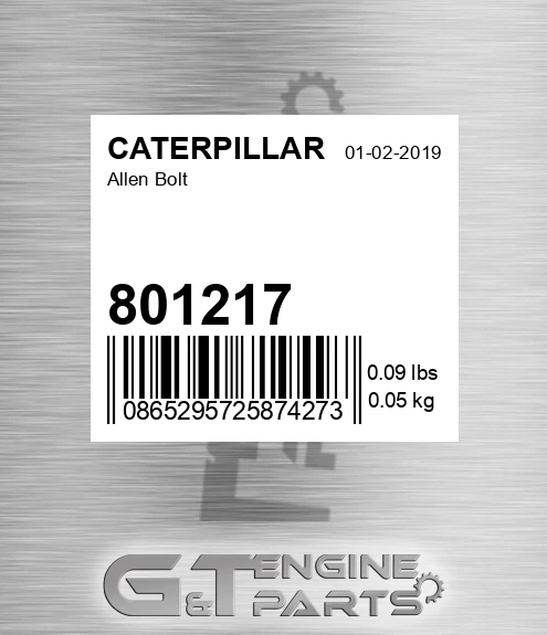 801217 CATERPILLAR Allen Bolt
