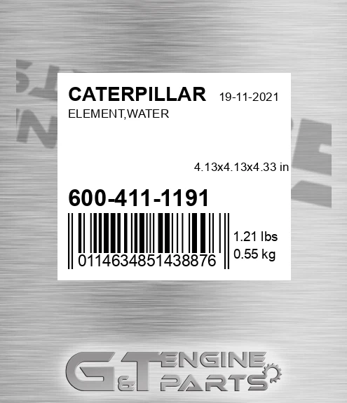 600-411-1191 Element,water for CATERPILLAR