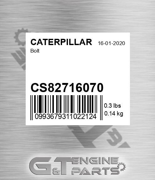 CS82716070 Bolt for CATERPILLAR