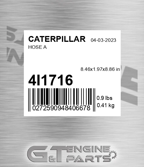4I1716 Hose A for CATERPILLAR