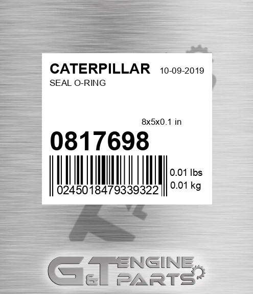 081-7698 Seal O-ring for CATERPILLAR