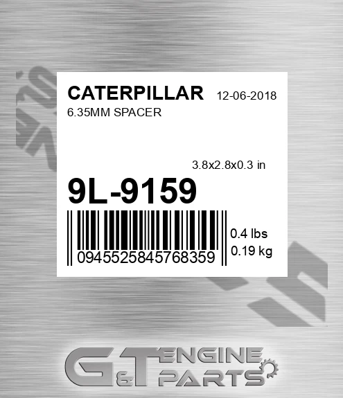 9L-9159 6.35mm Spacer for CATERPILLAR