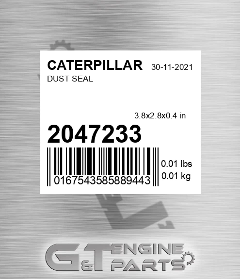 204-7233 Dust Seal for CATERPILLAR