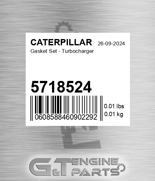 5718524 Gasket Set - Turbocharger