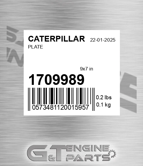 170-9989 Plate for CATERPILLAR