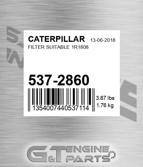 537-2860 Filter Suitable 1r1808