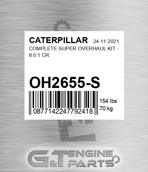OH2655-S Complete Super Overhaul Kit - 8.0:1 Cr