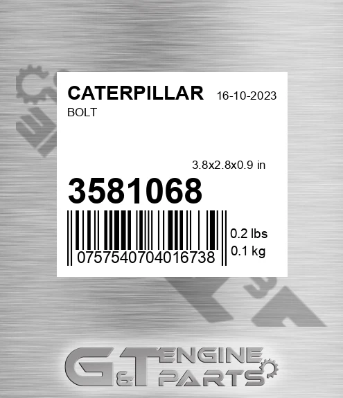 358-1068 Bolt for CATERPILLAR