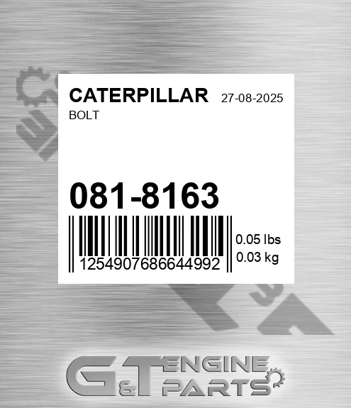 081-8163 Bolt for CATERPILLAR