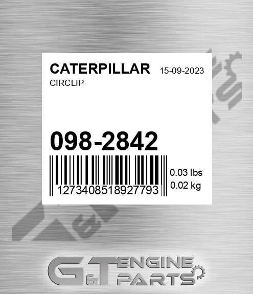 098-2842 Pin Retainer for CATERPILLAR
