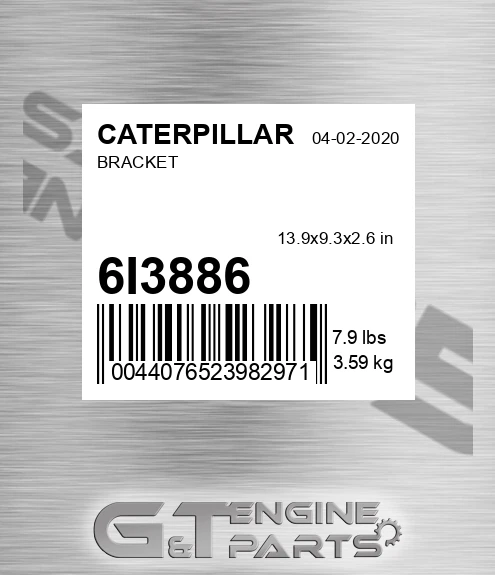 6I3886 Bracket for CATERPILLAR